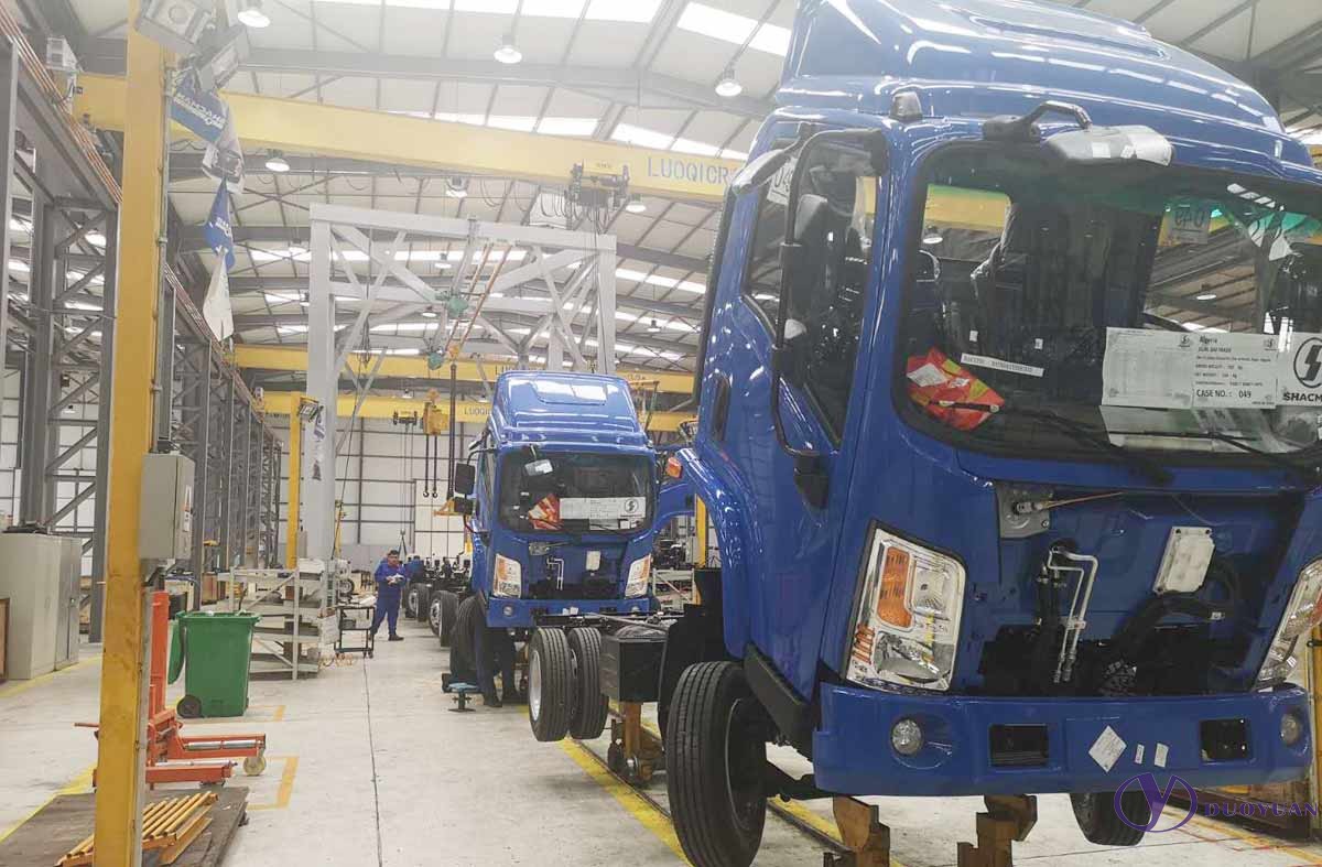 Installation of the truck production line and truck assembly line